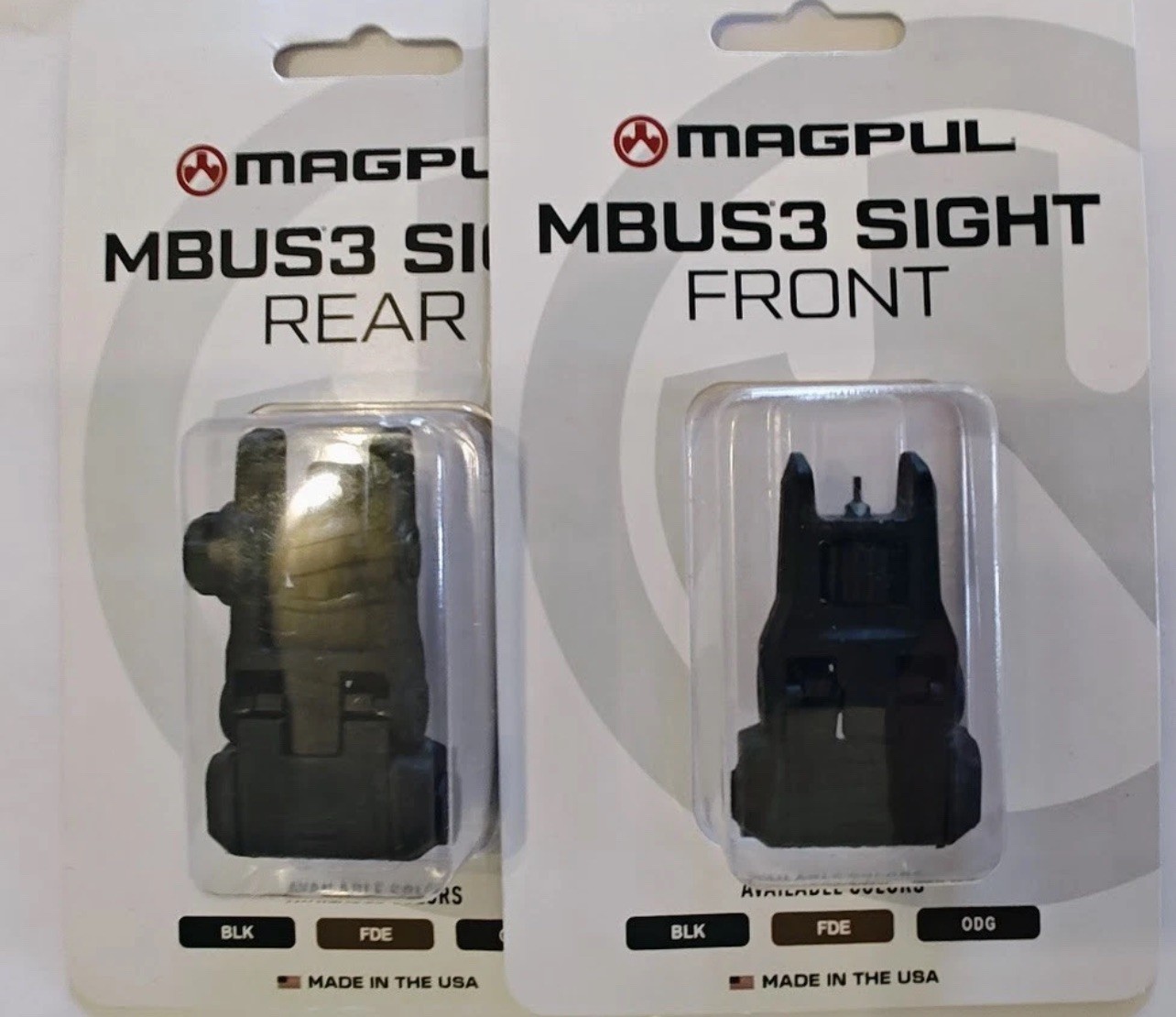MBUS3 MAGP Sight Set Generation 3  - MBUIS Black Front & Rear Flip Up Sights