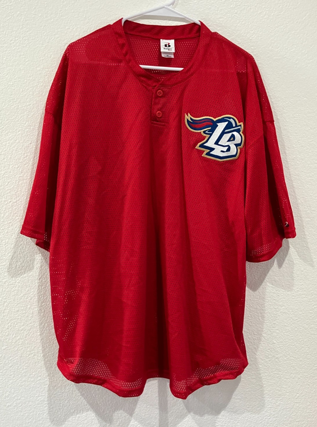 Long Beach Armada Red Baseball Jersey (Size 2XL) Badger Sport