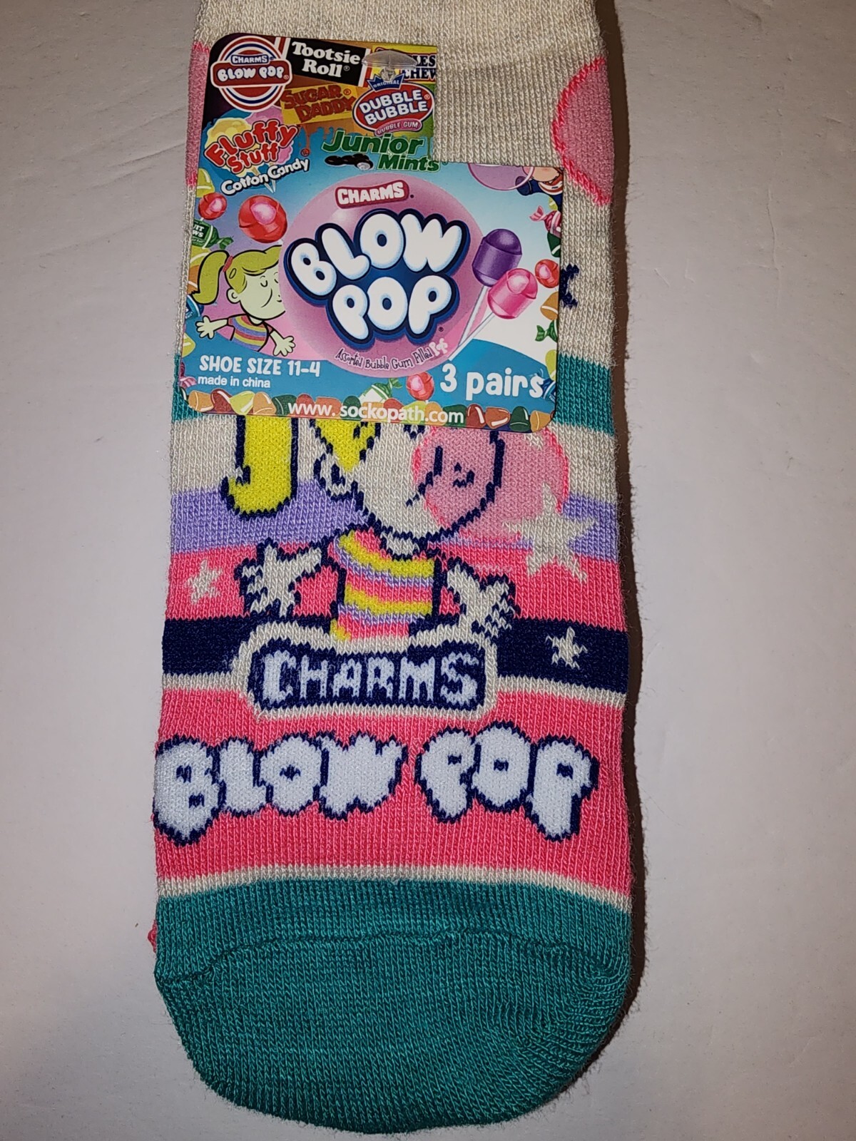 New 3 Pack Blow Pop Socks