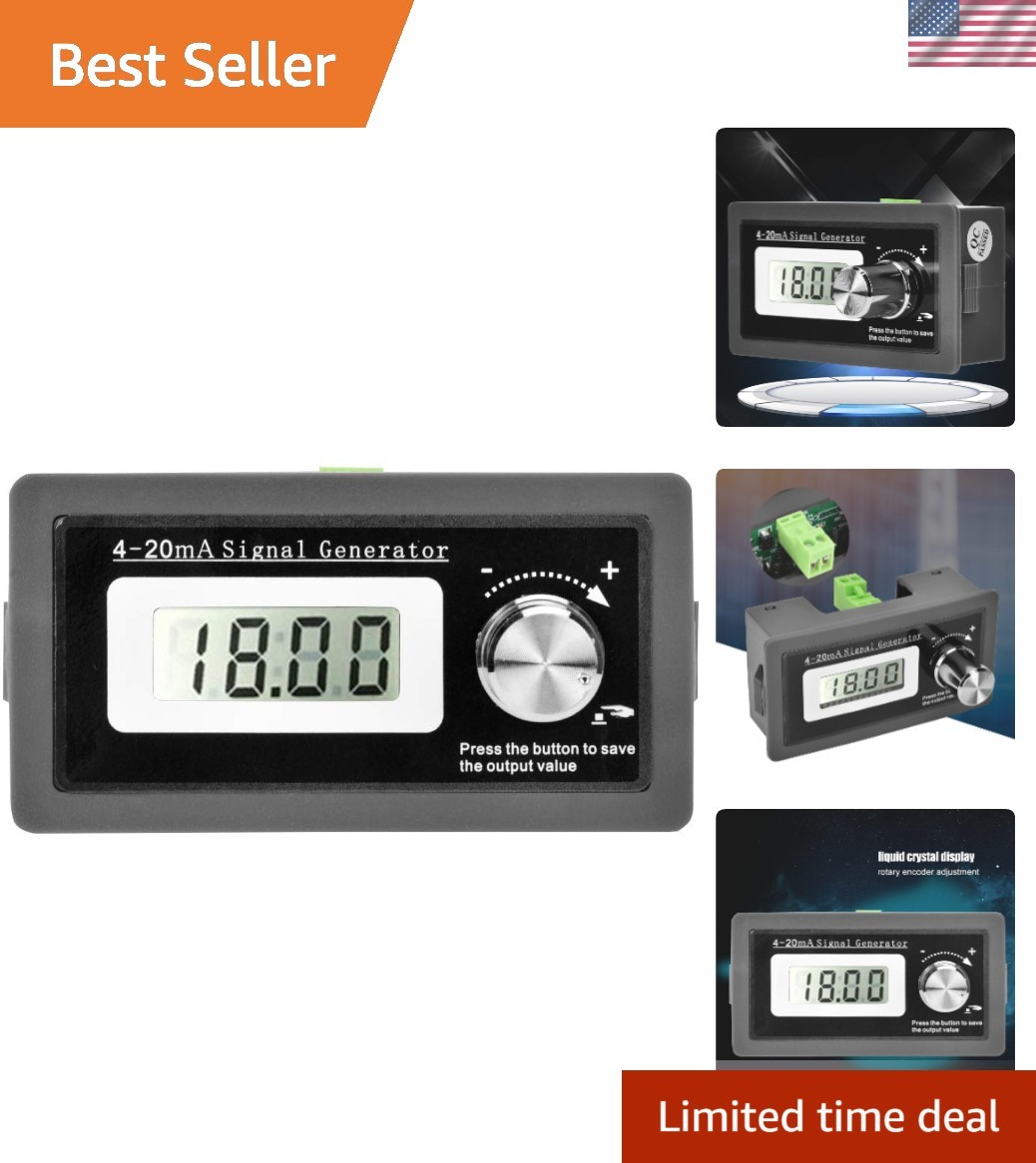 4-20mA Signal Generator, 3-21mA Adjustable High Precision DC Current Analog S...