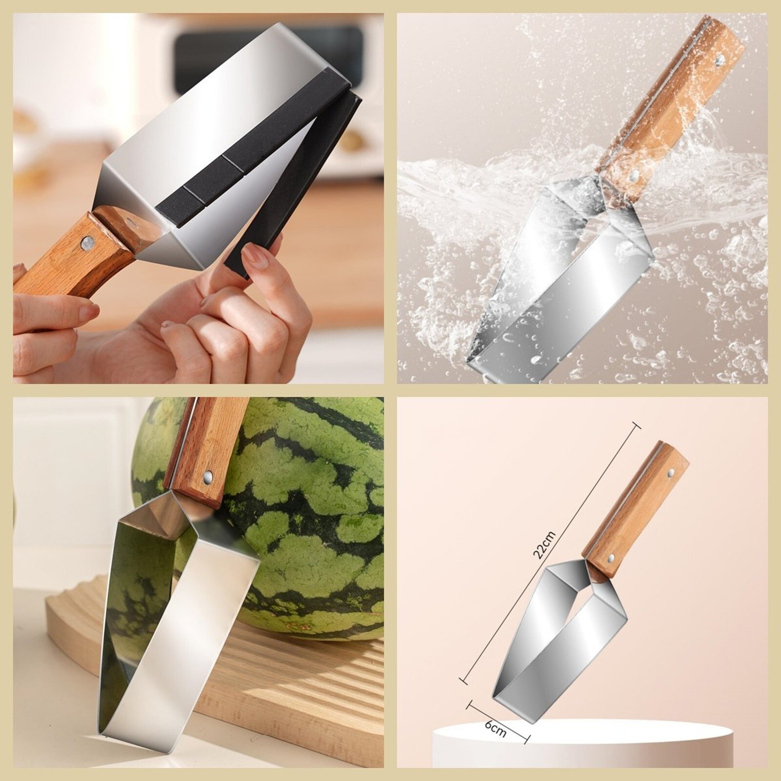 Multi-function Fruit Slicer-Watermelon Slicer, Stainless Watermelon Slicer