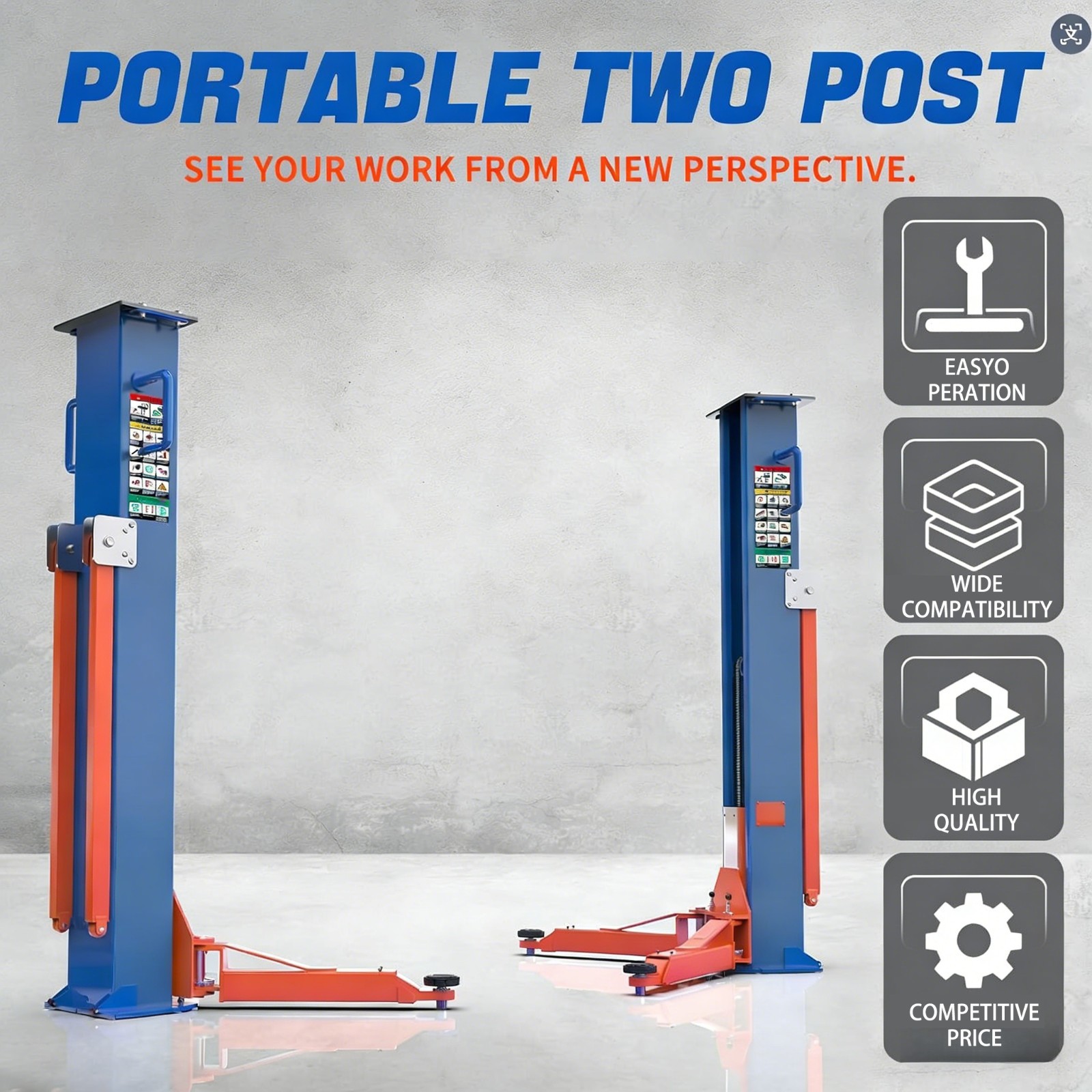 8000 LBS Auto Truck Hoist Two Post Lift Free shipping to US stock