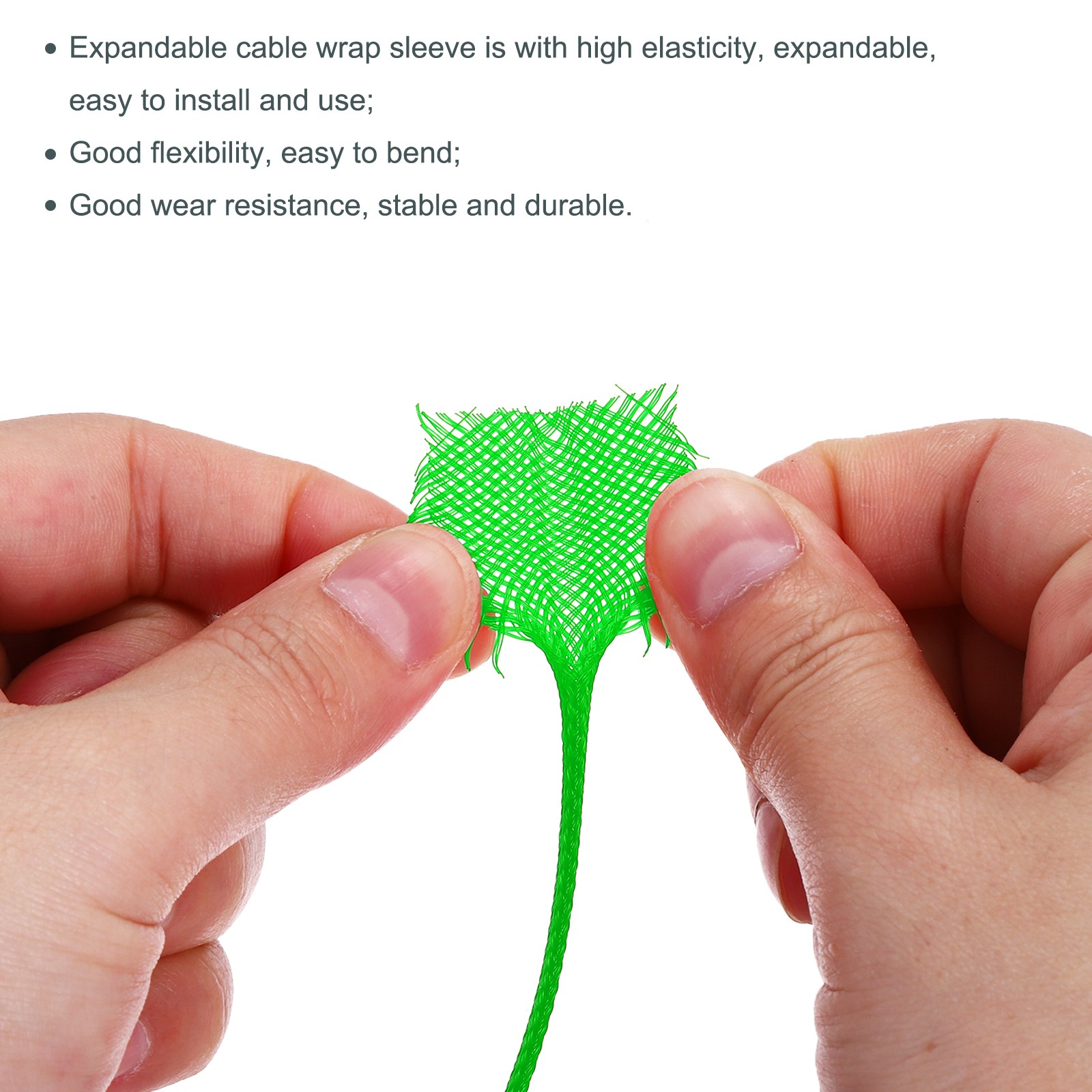 Expandable Sleeving 1/8-inch 100ft Cable Sleeve Green