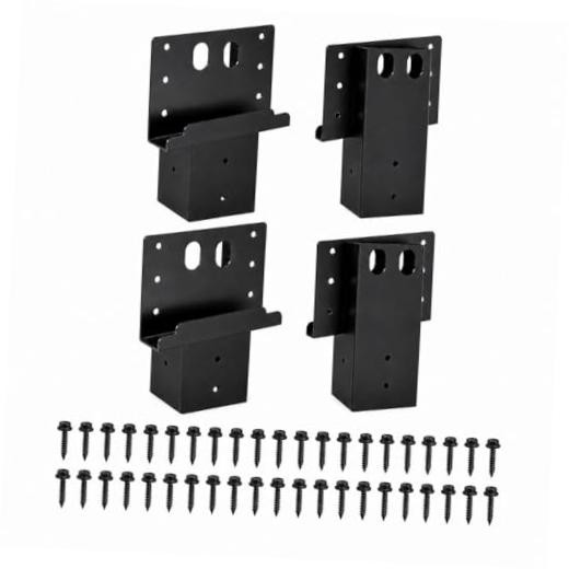 4x4 Compound Angle Brackets Deer Blind 4x4 Compound Angle Bracket(4 Pcs) Black