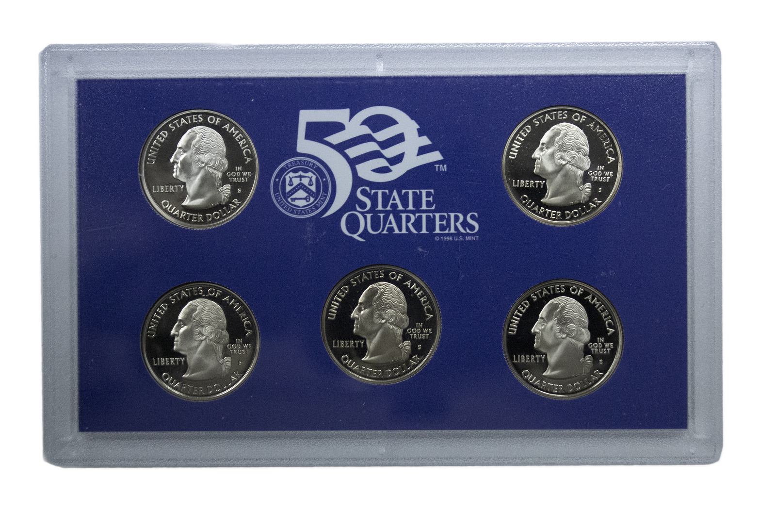 2006 Proof State Quarter Set Gem DCAM (Clad) - No Box or COA - 5 Coins