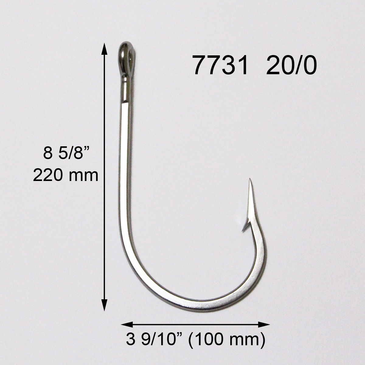 2pcs Stainless Steel Big Game Fishing Hook Large Tuna Shark Sea Saltwater 20/0
