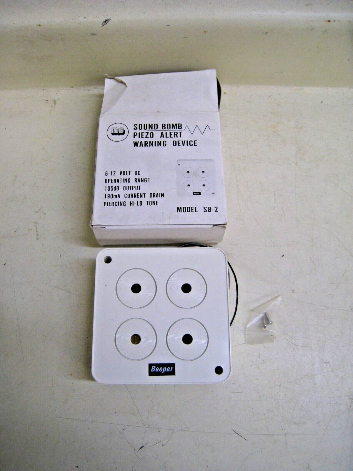 SOUND BOMB Intruder Burglar Alarm Internal Four Piezo Siren 12 Volt DC P/N: SB-2