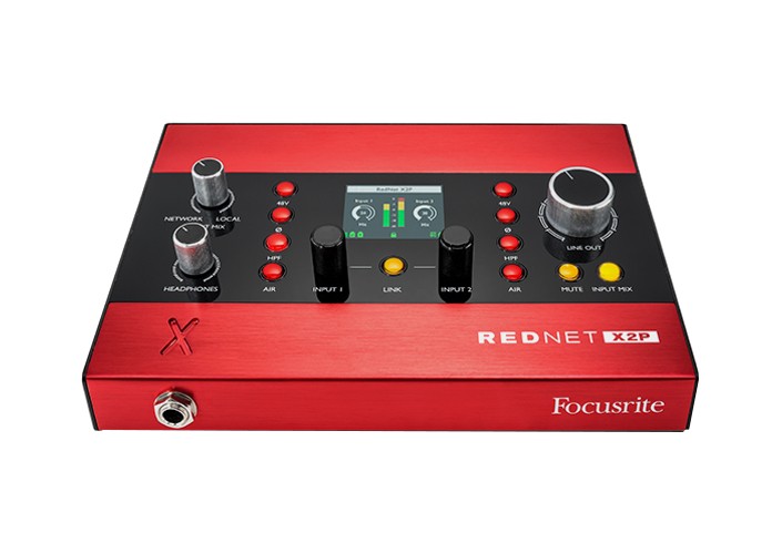 Focusrite Pro REDNET-X2P-RST Dante Audio Network Interface with 2x2 Analog I/O