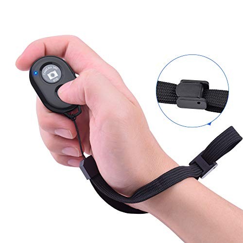 Wireless Camera Remote Shutter for Smartphones (2 Pack), Wireless Black+Black
