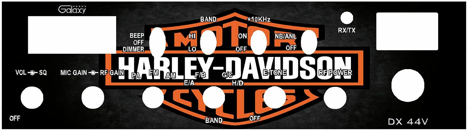 Galaxy DX 44v CB Radio Face Plate Graphic Decal Any Design Color Galaxy Cobra