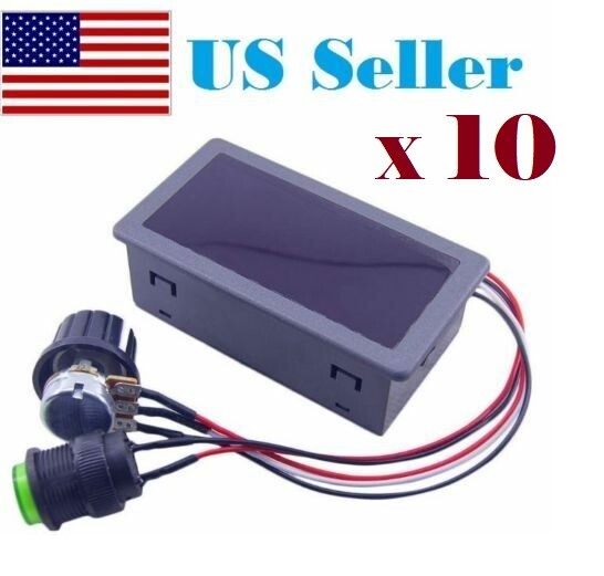 10 PCs DC 6-30V 12V 24V 8A PWM Motor Speed Controller W/ Digital Display Switch