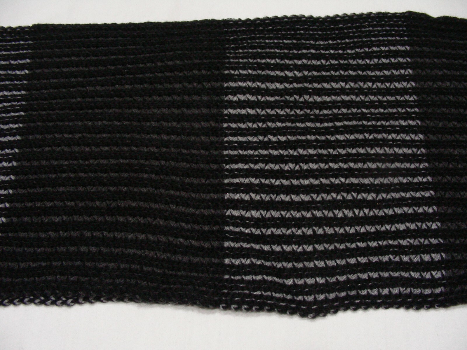 Black & Gray - Acrylic - 11"x30" Infinity Scarf!
