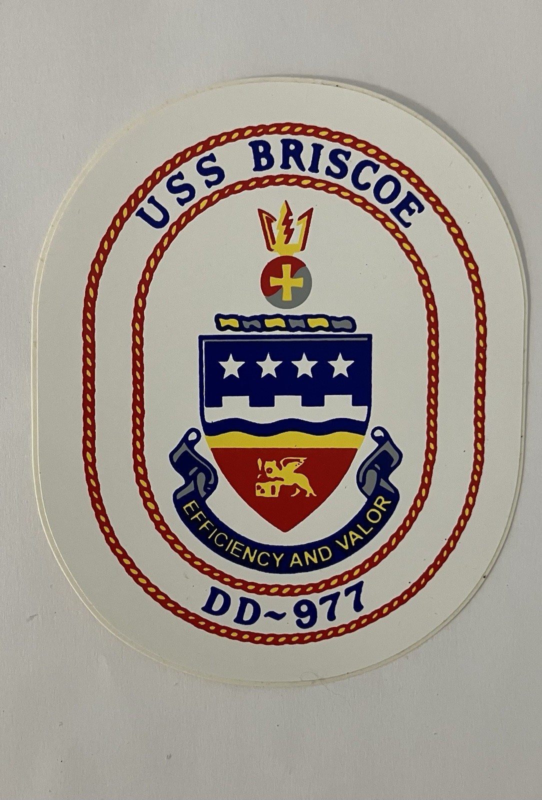USS Briscoe DD-977 Bumper Sticker Vintage New Old Stock USN United States Navy