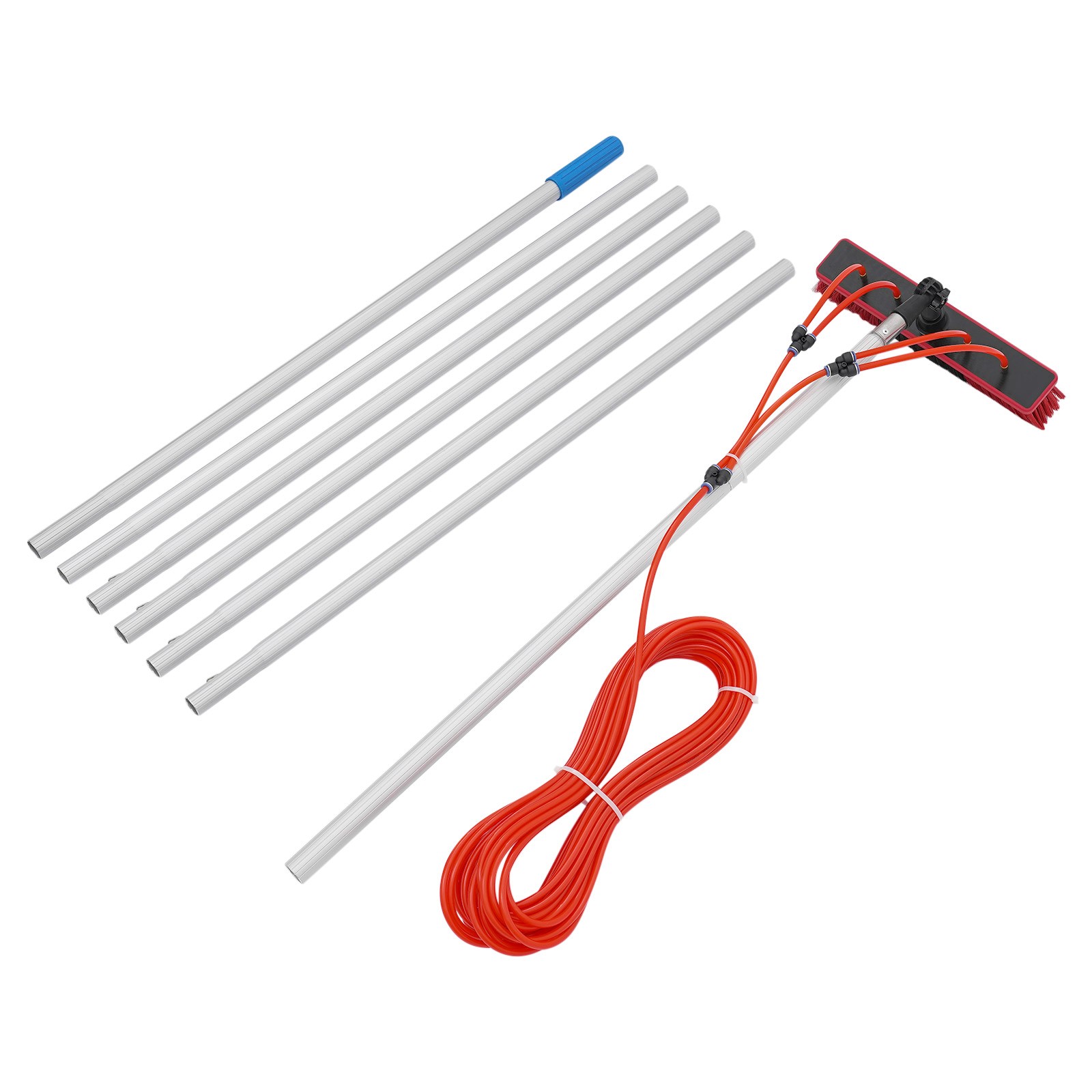 23FT Solar Panel Cleaning Brush Outdoor Window Adjustable Pole Cleaning Kit