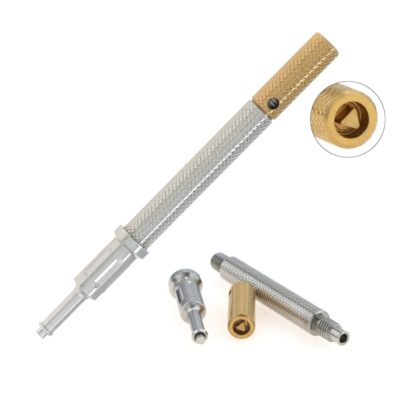 Dental Universal Retention Cap Insertion Extraction Overdenture Remove Core Tool