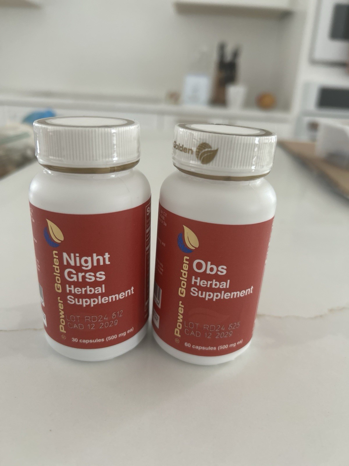 Power Golden NIGHT GRSS & OBS Herbal Supplements Duo Pack Pills