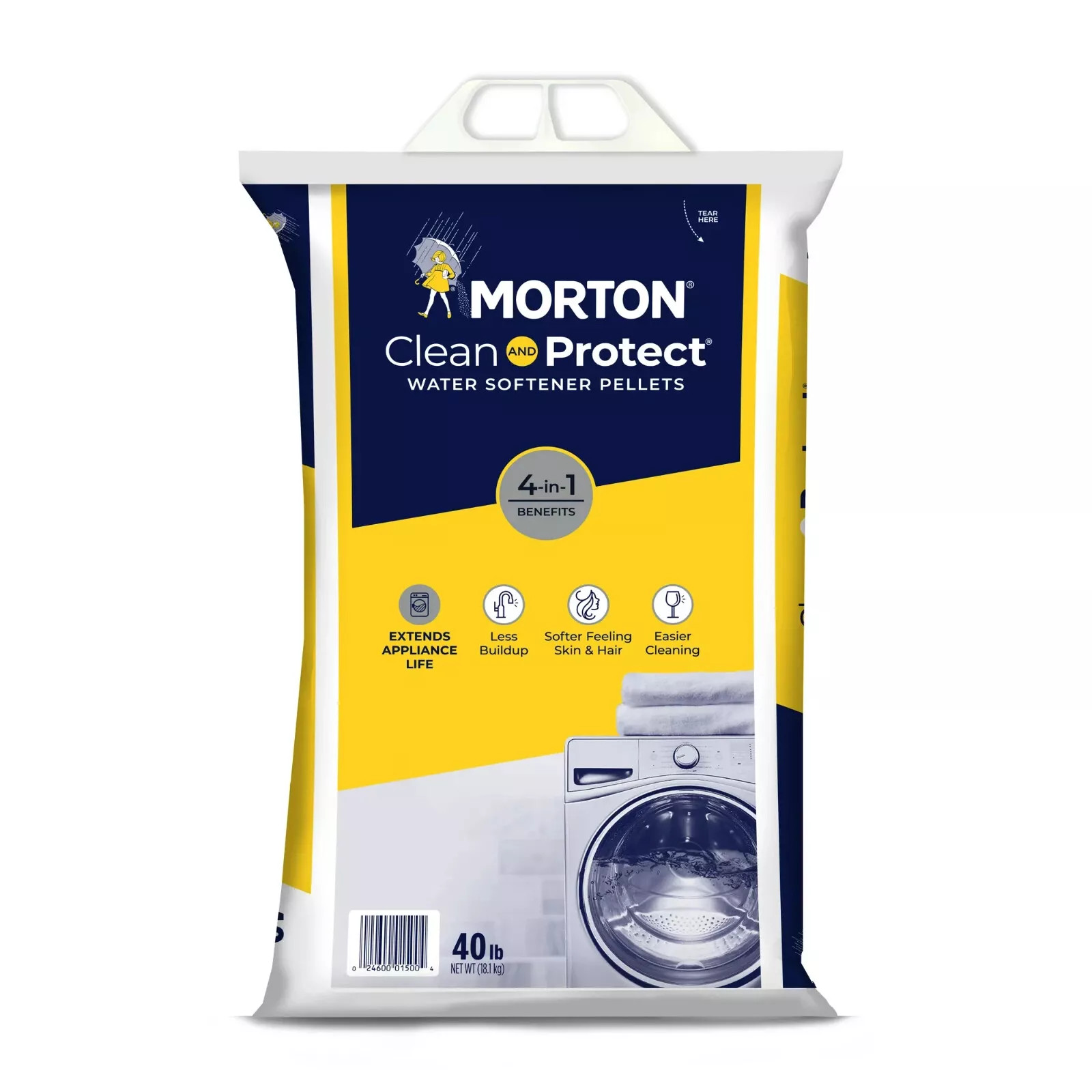 Morton Clean and Protect Water Softener Salt Pellets 40lbs - F125000000G