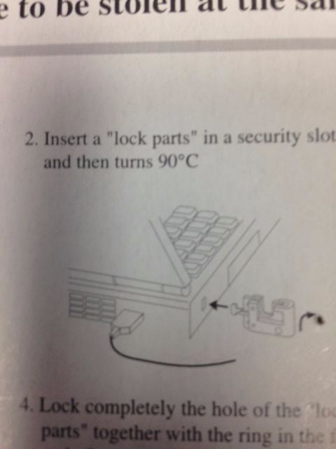 Quality Metal Part Notebook Computer/ Laptop Security Cable Pad Lock & Keys, NEW