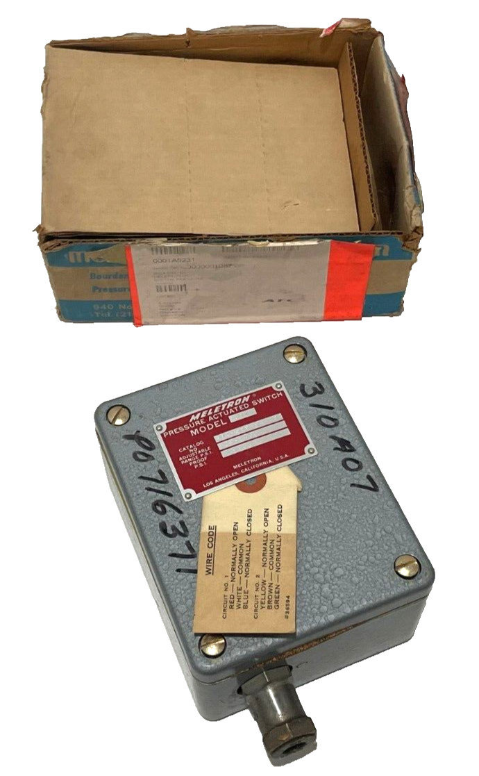 NEW IN BOX Meletron 372 Pressure Switch