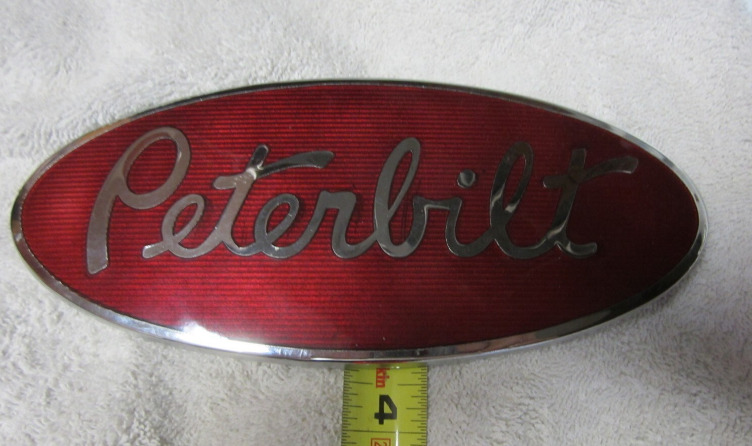 OLD Peterbilt Metal Badge - possibly hood