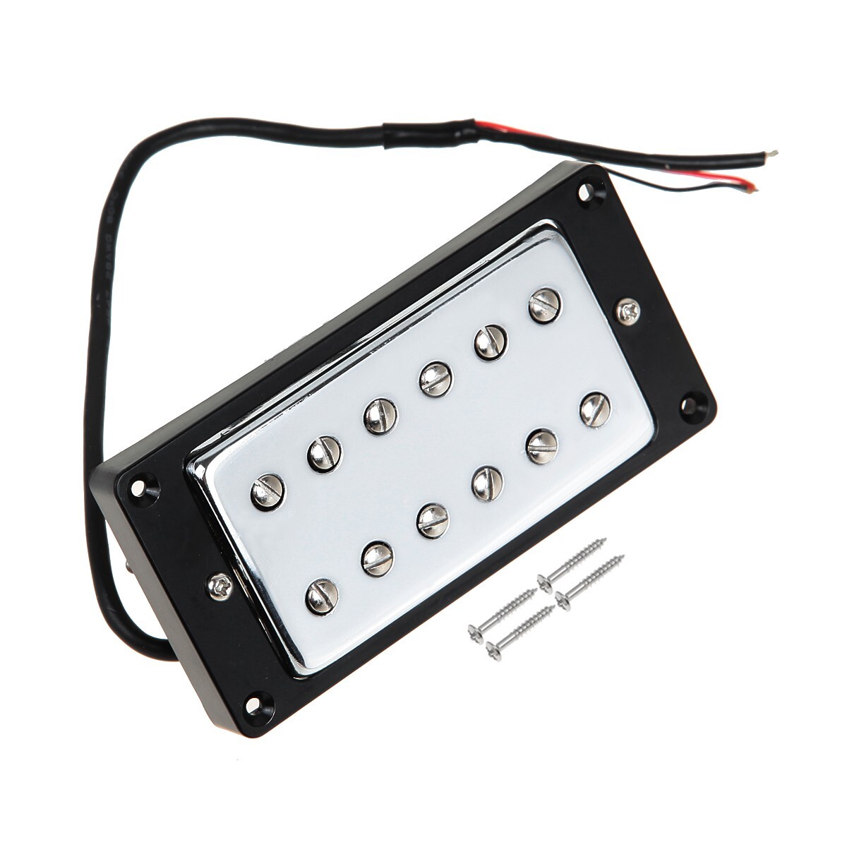 Electric Guitar Sealed Double Coil Humbucker Pickups Black Frame For LP Chrome