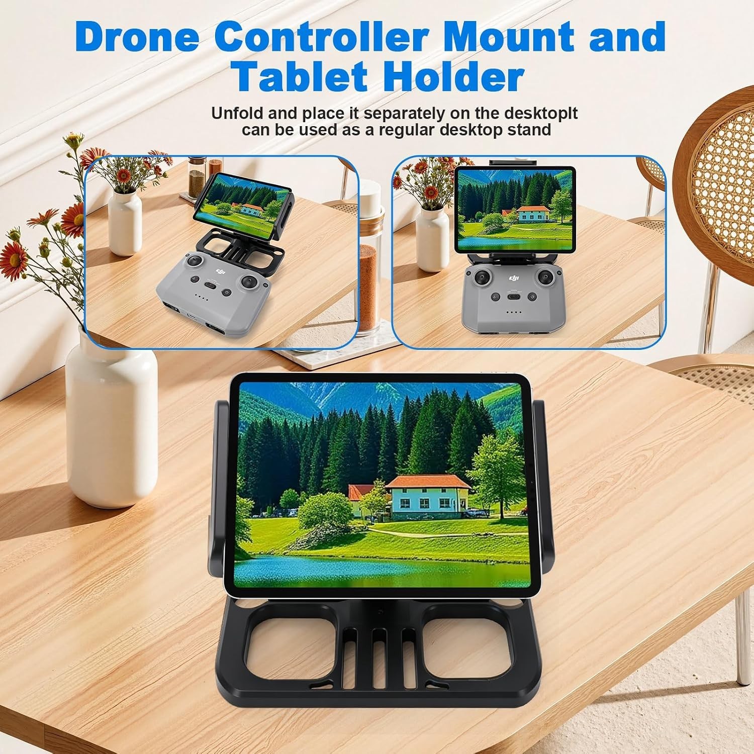 Drone Tablet Mount Holder - Universal Adjustable 4.7-12.9" Bracket Compatible...