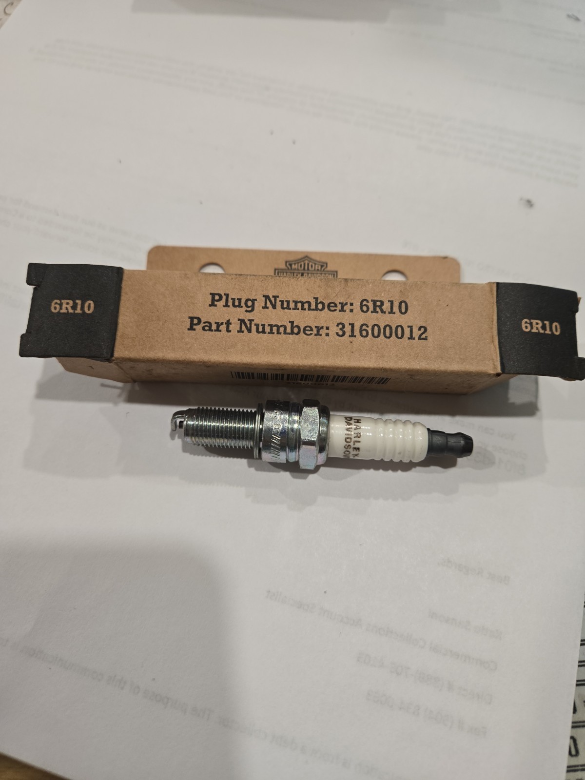Harley Davidson 31600012: 6R10 Spark Plug Fits 2017-2022 Touring Softail