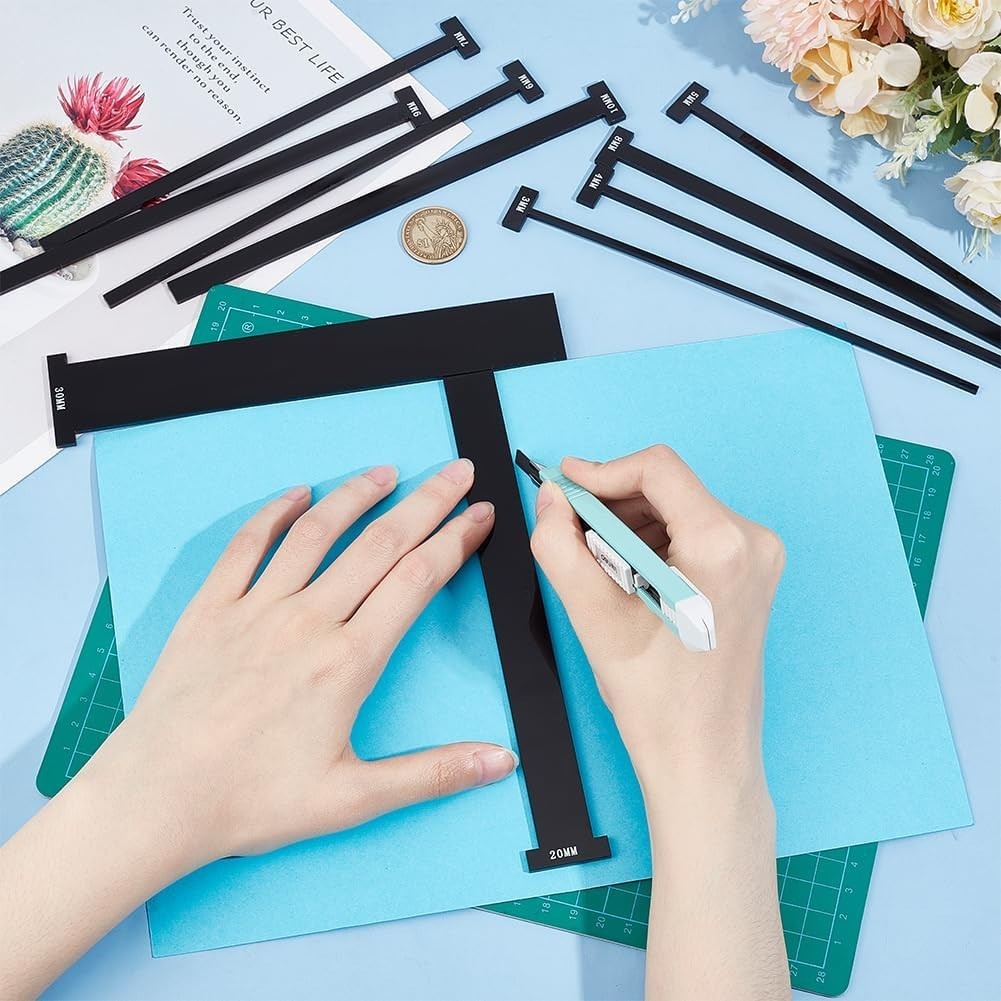10-Piece Acrylic Bookbinding Tools Set for Precision Crafting & Album Making