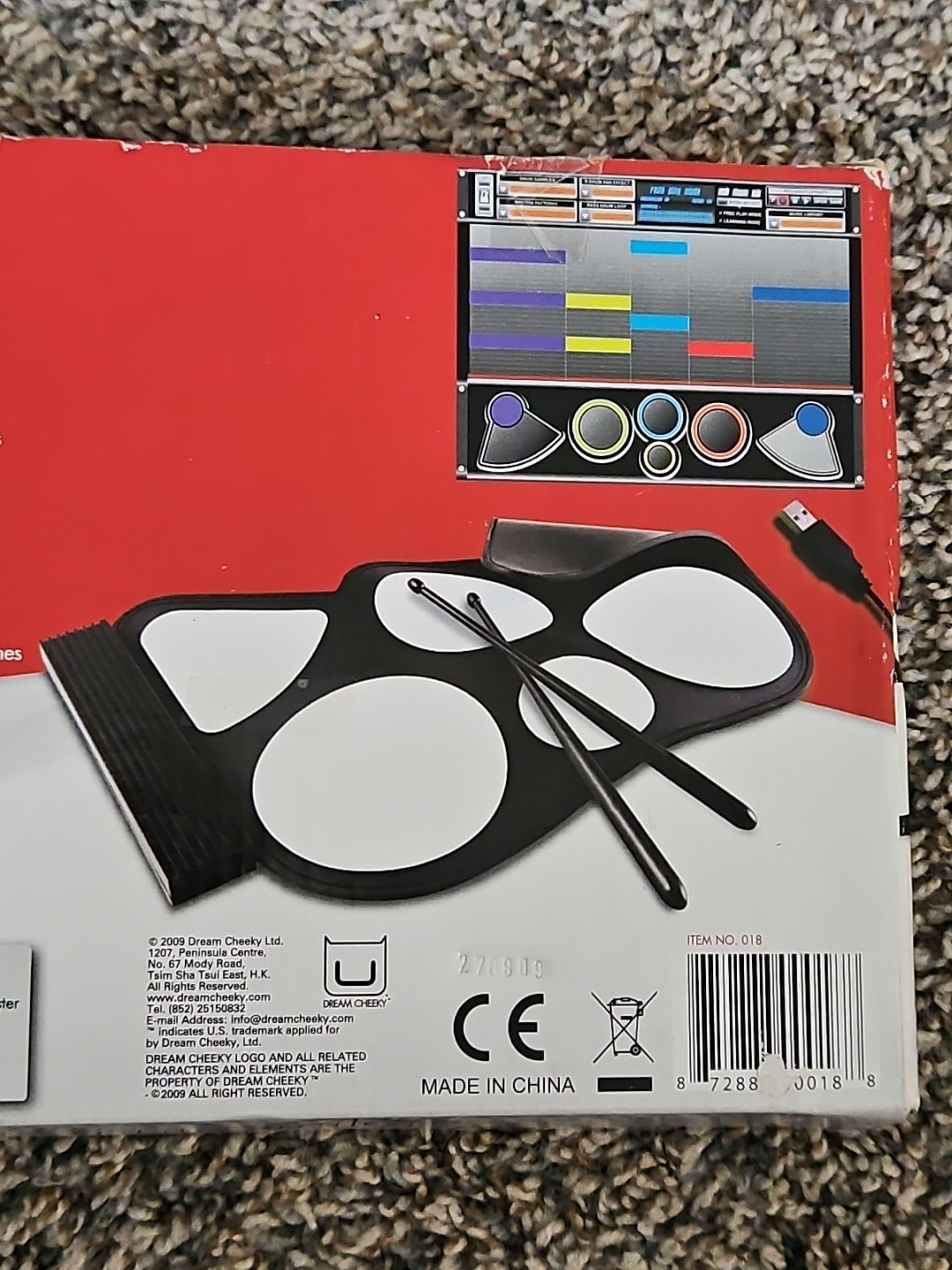 Dream Cheeky USB Roll-Up Drum Kit including Drum Sticks NEW!