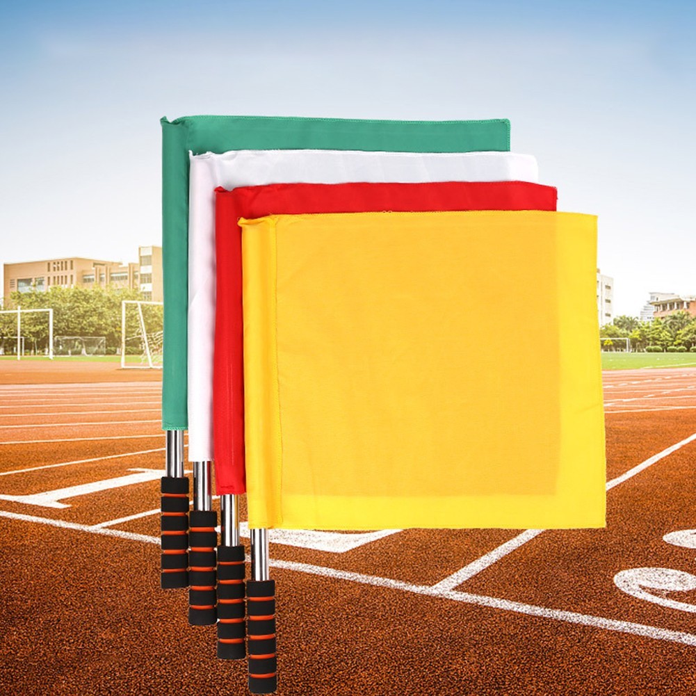 New Starting Flag Startfahne Rot/gr??n/gelb/wei? Schaumstoffpolstergriff