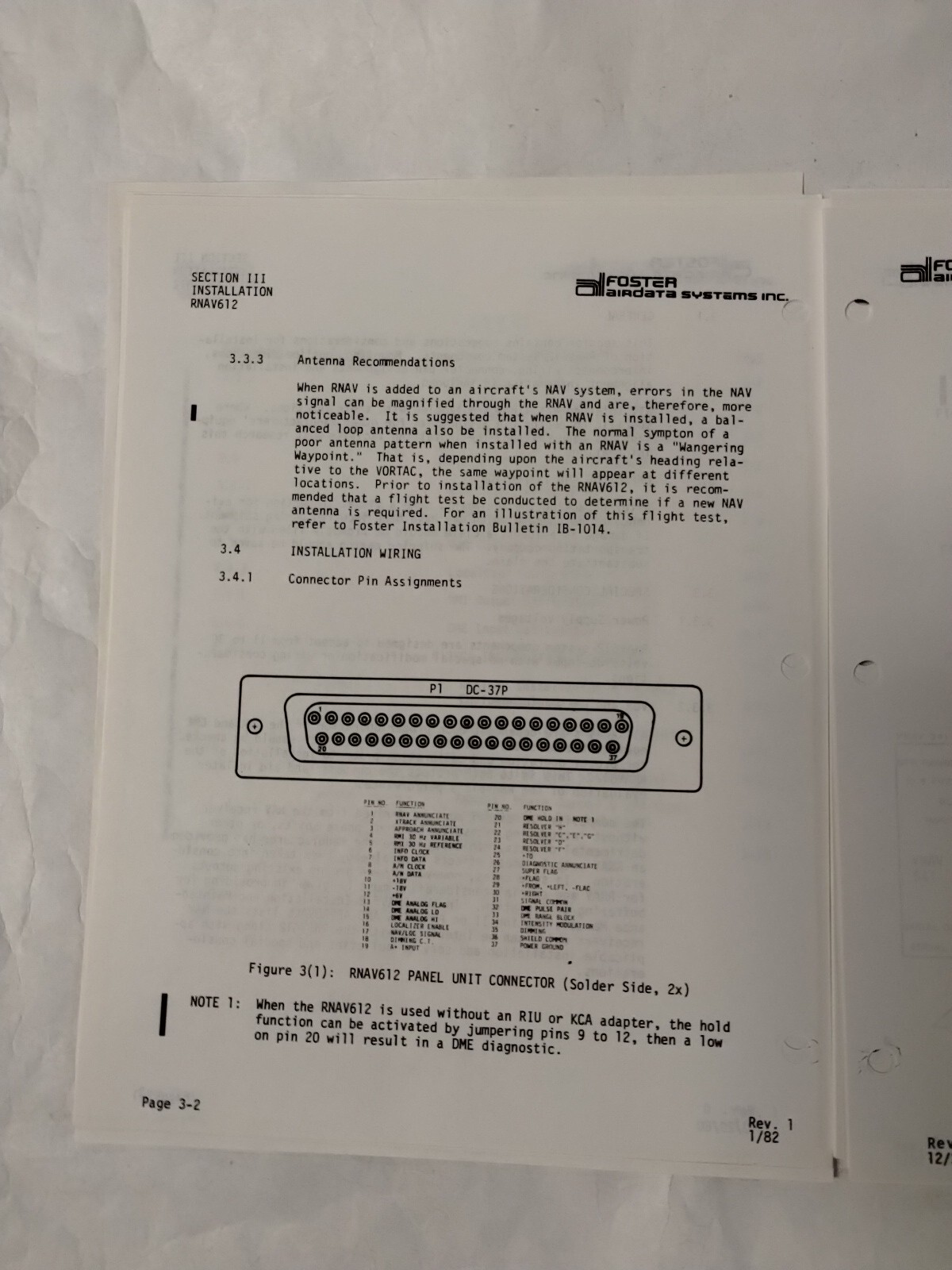 Foster RNAV612 Area Navigation System Installation & Maintenance Manual-Copy