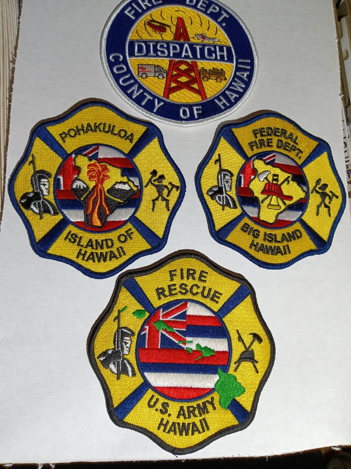 Hawaii Big Island US Army Pohakuloa Federal Fire Dispatch Patch Lot