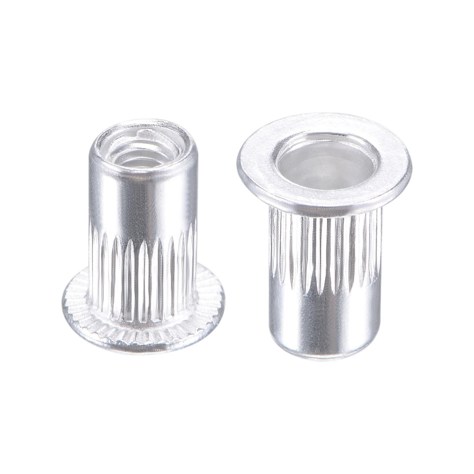 M3 Rivet Nuts Aluminium Alloy Knurled Flat Head Threaded Insert 25pcs