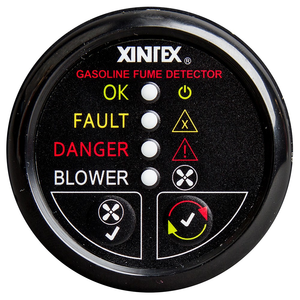 Xintex Gasoline Fume Detector & Blower Control w/Plastic Sensor - Black Bezel Di