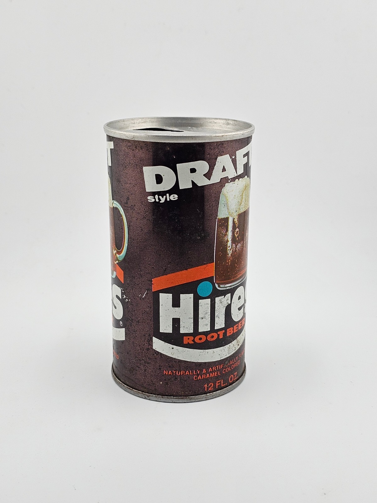 Vintage Steel Pull Tab Hires Draft Style Root Beer 12 oz Empty Can