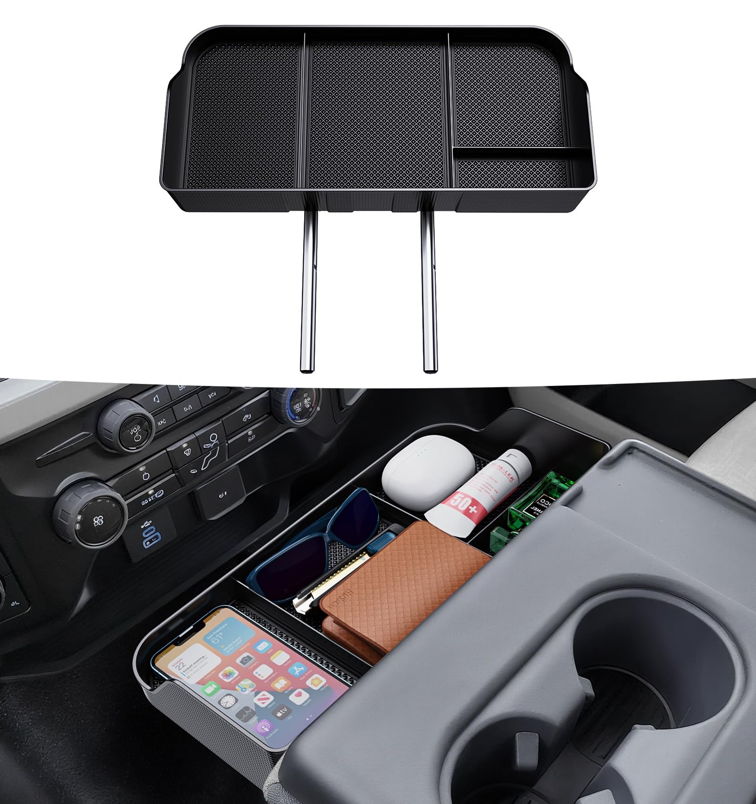 Center Console Organizer for 2011-2026 Ford F150 F250 F350 F450 F550 F650