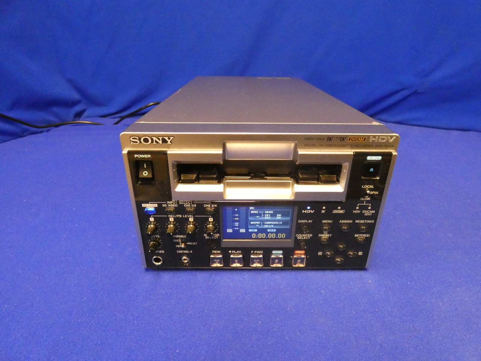 Sony HVR-1500A HDV1080i Digital HD Videocassette Recorder w/1,250 Drum Hours