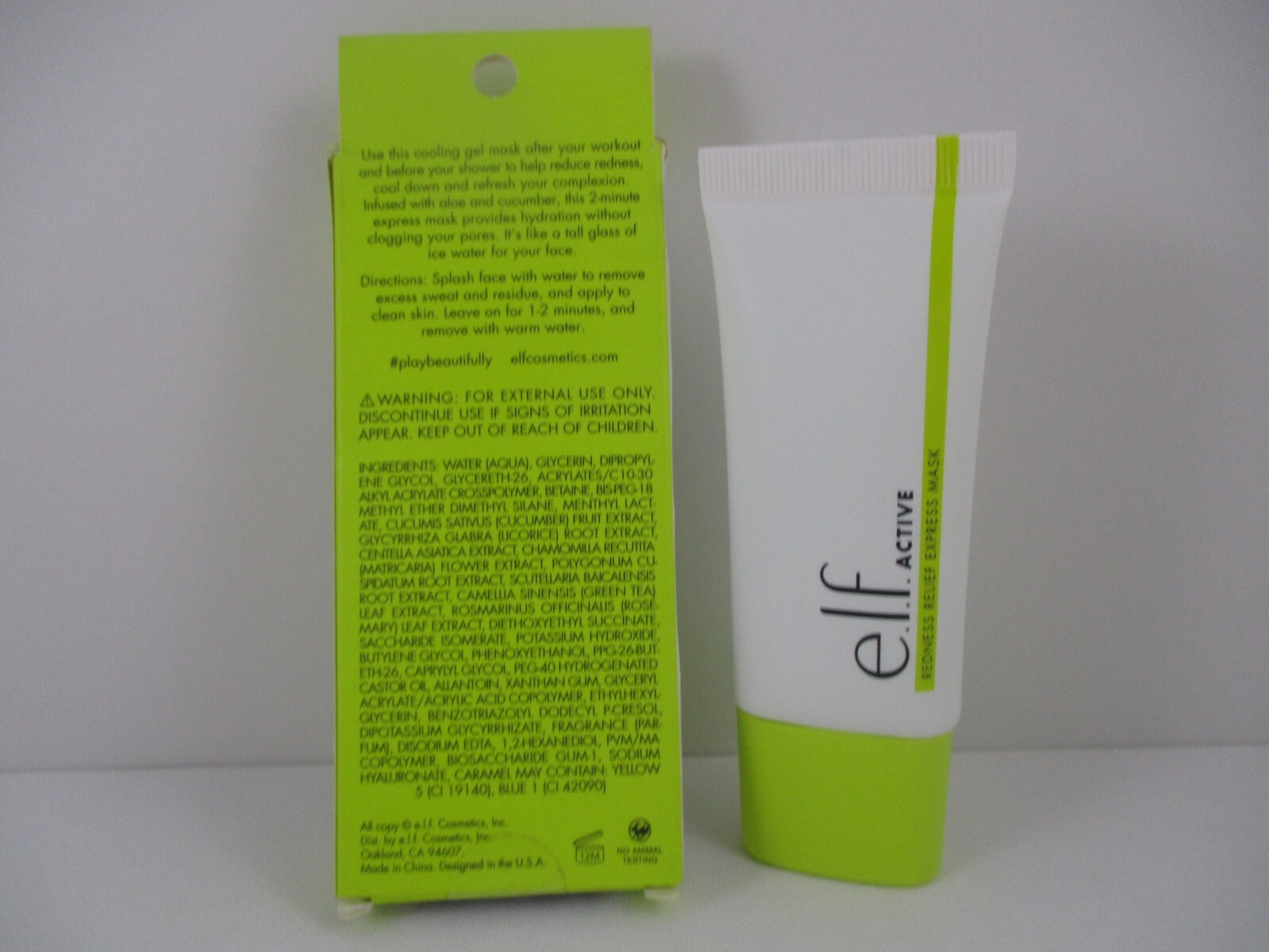 ELF ACTIVE REDNESS RELIEF EXPRESS MASK .91 OZ *NEW IN BOX*