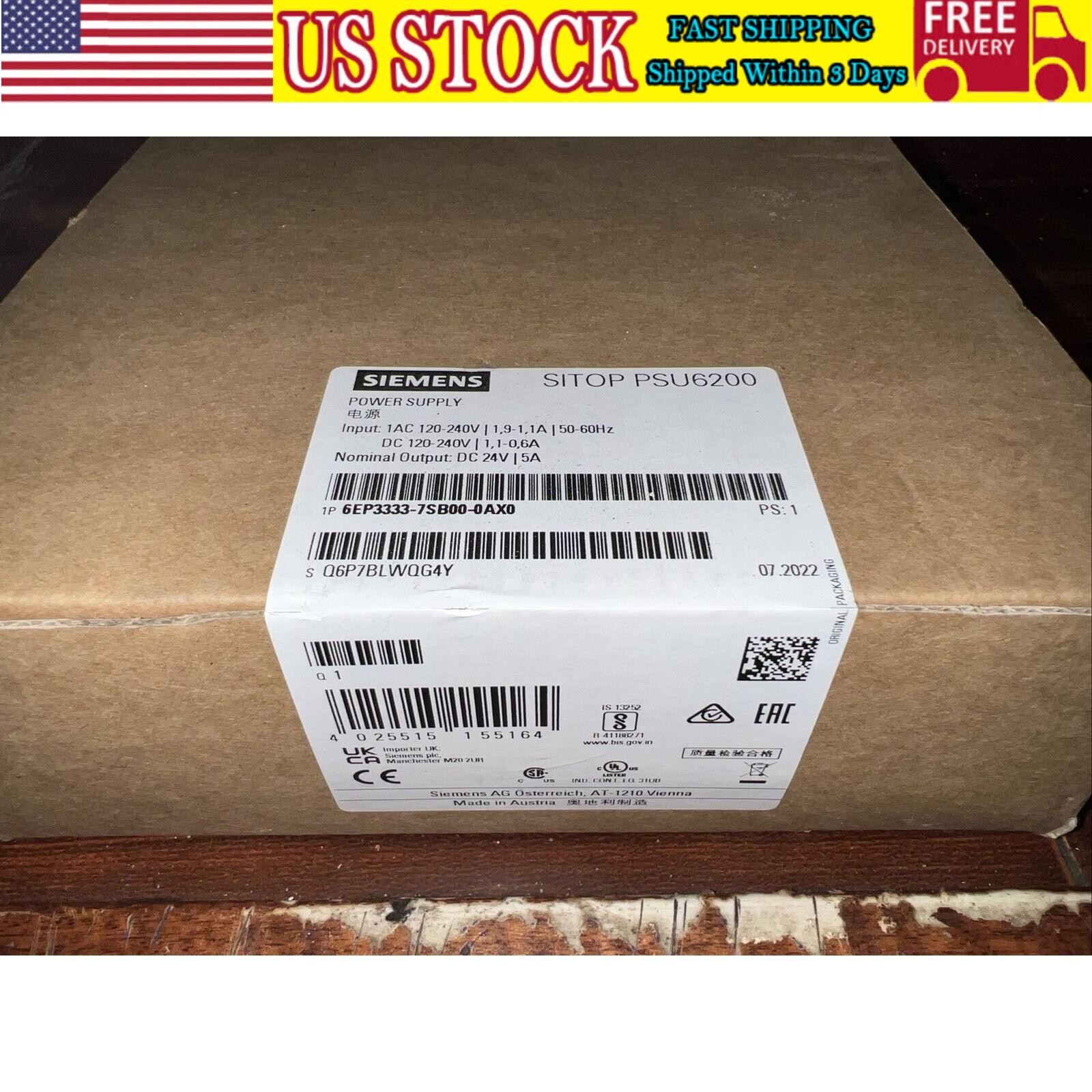 6EP3333-7SB00-0AX0 Siemens Power Supply - Brand New Fast Shipping