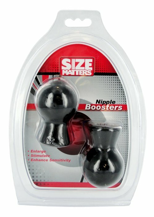 Size Matters Nipple Boosters Enlarger Enhancer Unisex Vacuum Rubber Black Bigger