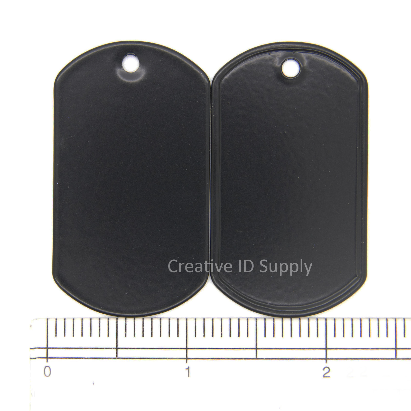 Lot 100 Black Stainless Steel Military Specs Dog Tag Blank