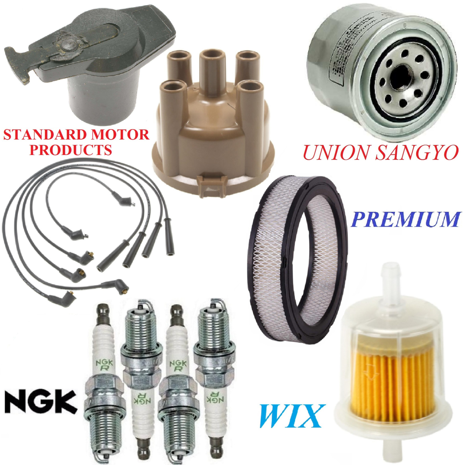 Tune Up Kit Filters Cap Wire Spark Plugs For CHEVY LUV L4 1.8L; 2 Bbl  1976-1980