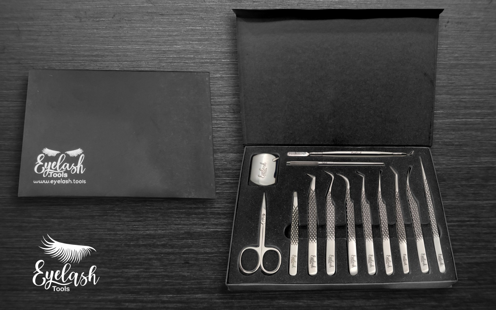 12 PCS Eyelashes Extension Precision Tweezers kit Pro Volume Isolation Tools set