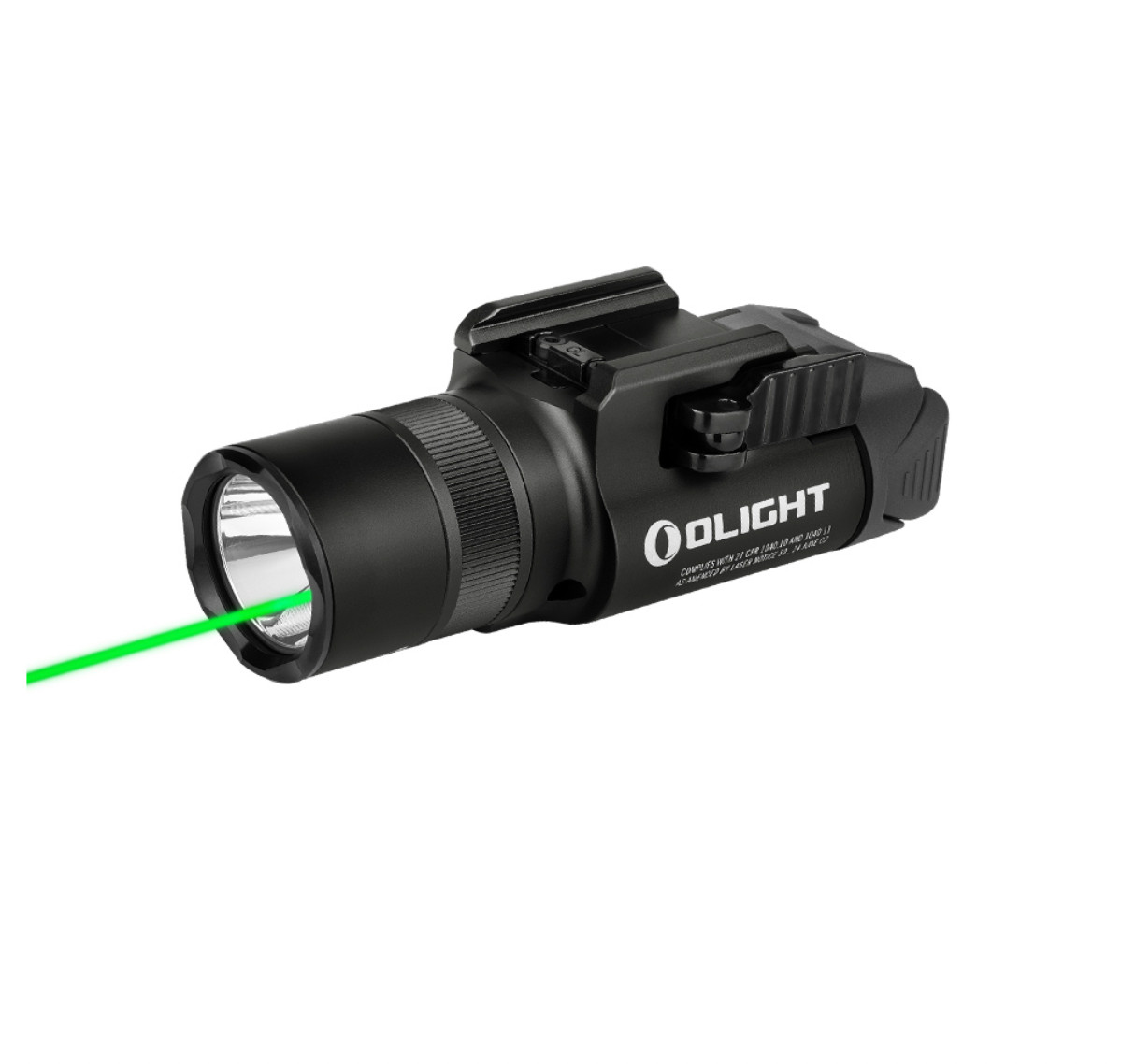 OLIGHT Baldr Pro R 1,350 Lumens Tactical Light Green Laser NEW IN BOX - BLACK