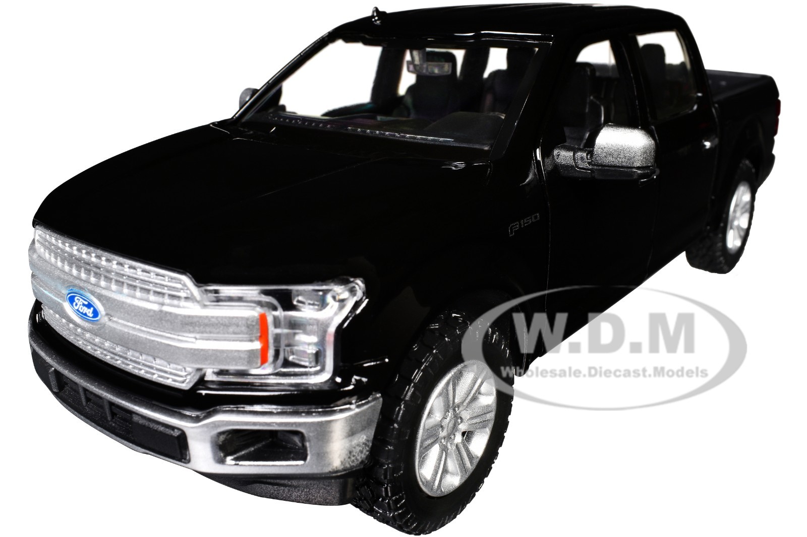 2019 FORD F-150 LARIAT CREW CAB PICKUP BLACK 1/27 DIECAST BY MOTORMAX 79363