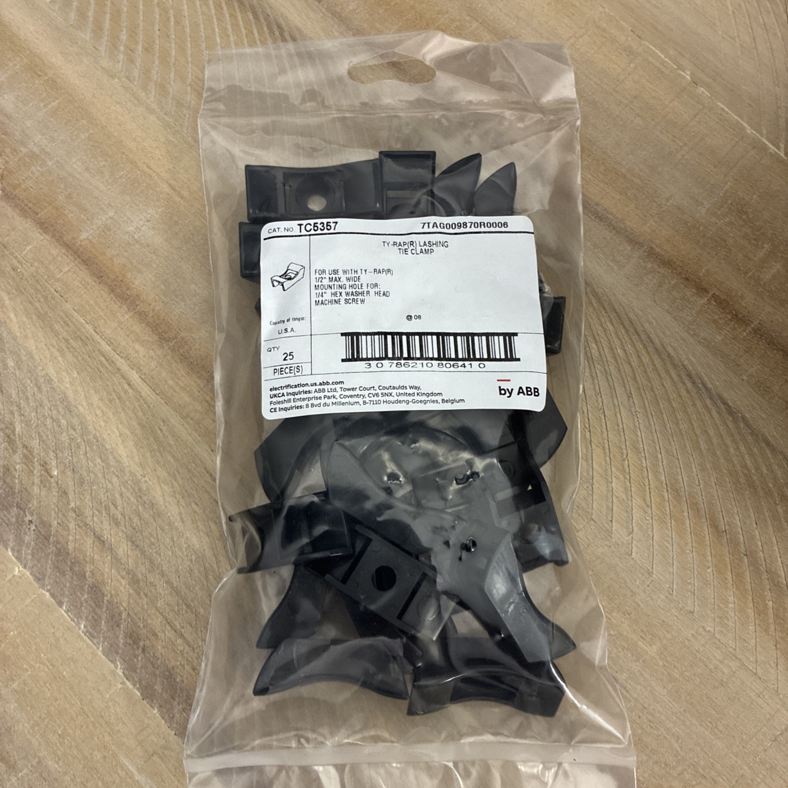 Thomas & Betts TC5357 Ty-Rap® Lashing Tie Clamp  (Pack of 25)