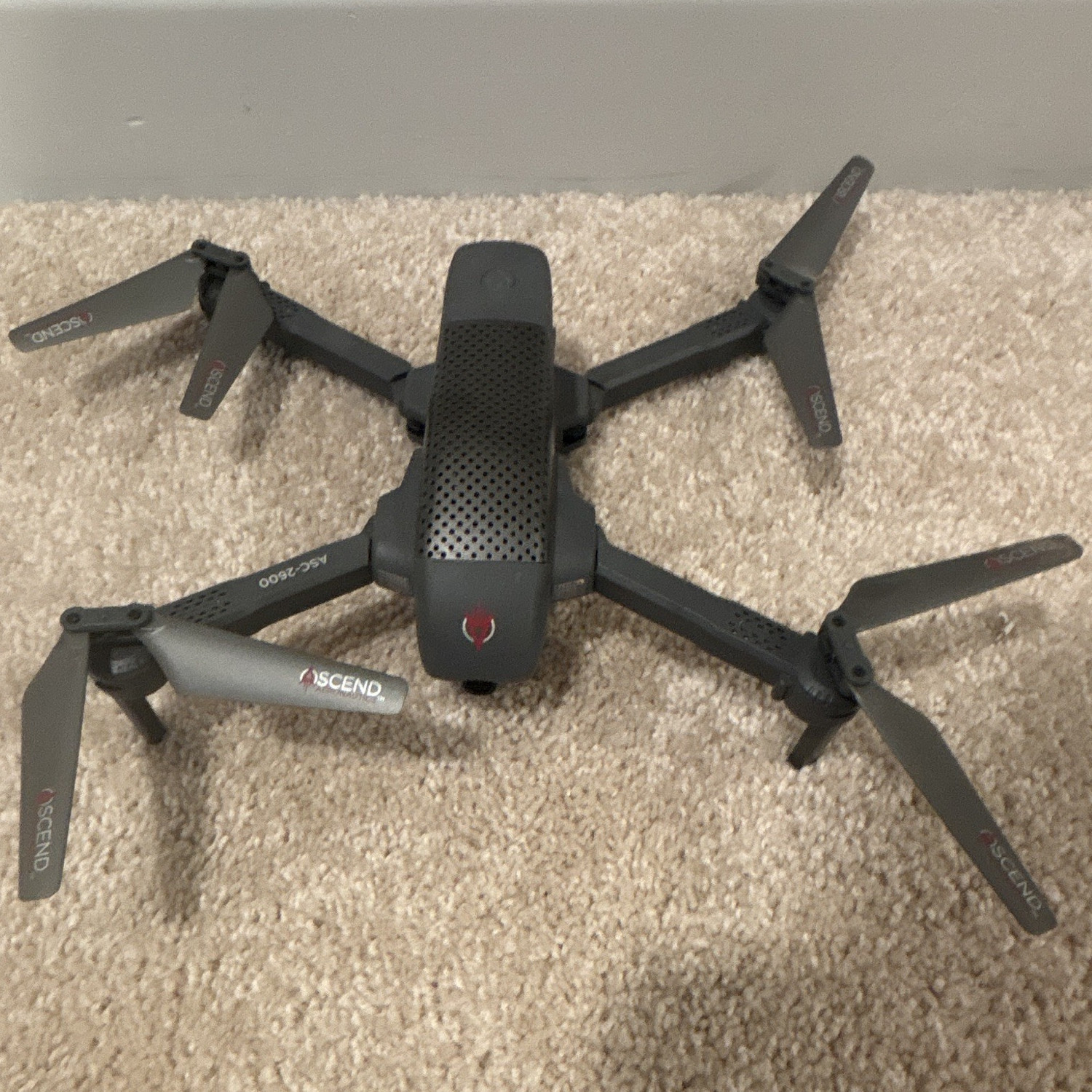 Ascend ASC-2600 Quadcopter Drone Camera App WiFi LED Controller Black