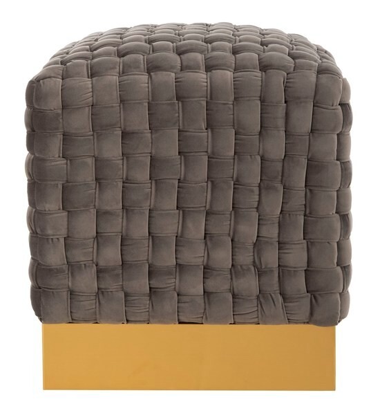 Safavieh Ravyn Woven Velvet Ottoman, Reduced Price 2172713645 SFV4708A