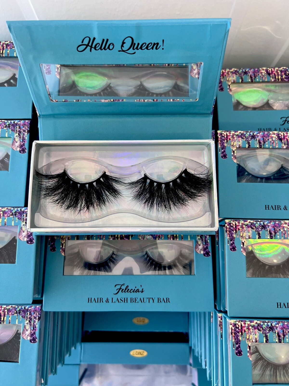 Mink Lashes fluffy false eyelashes, 18mm Dramatic look, Cat eye Apperance