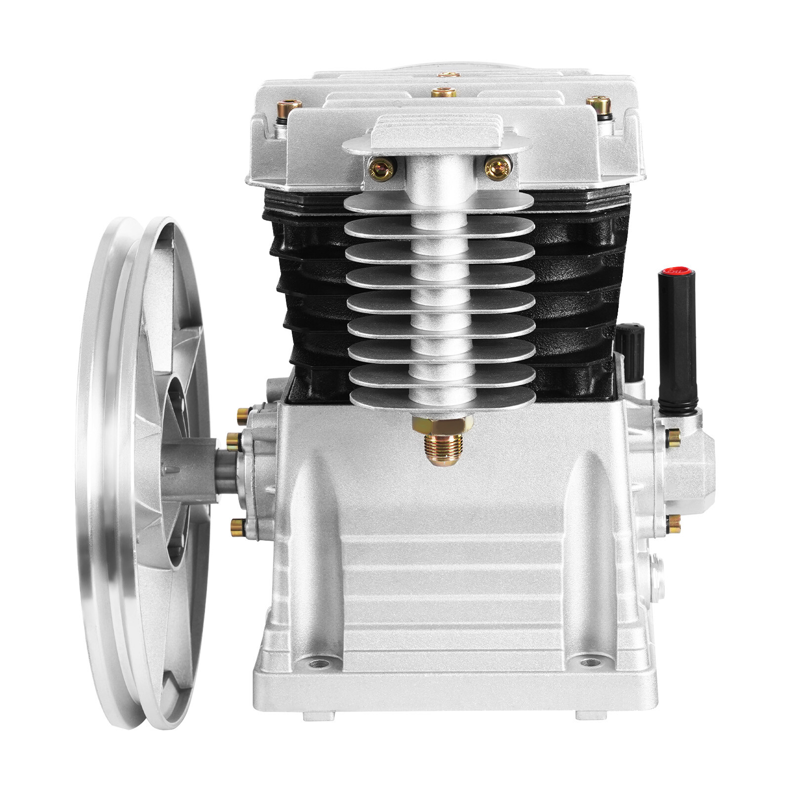 Piston 3HP 250L/min Single Stage Twin Cylinder Air Compressor Pump Head